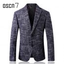 Oscn7 Winter Stripes Mens Wool Blazer