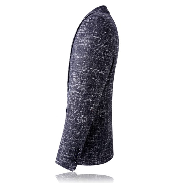Oscn7 Winter Stripes Mens Wool Blazer Side View