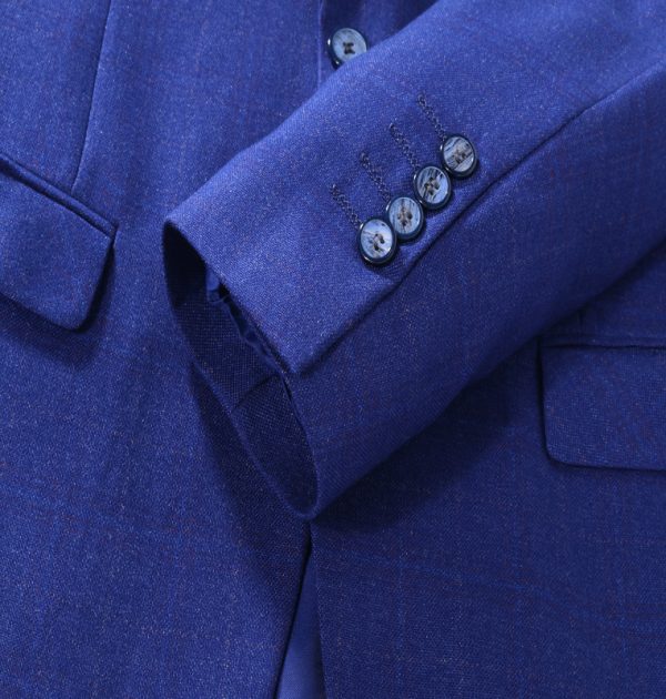 OSCN7 Blue Mens Blazer Jackets Button