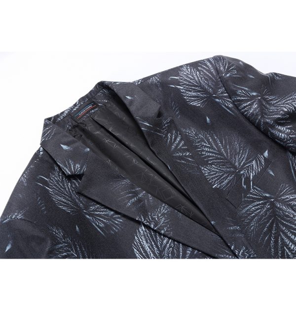 OSCN7 Partywear Leaf Print Blazer Outer